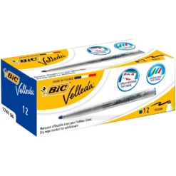 Bic Pack 12 Rotulador Velleda Pizarra 1741 Punta Media