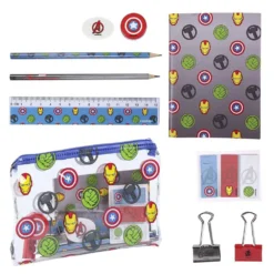 Set Papelería Estuche Transparente Avengers