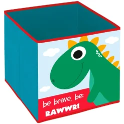 Genérico Caja Multiusos Tela Dinosaurios 31x31x31 Cm