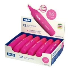 Milan Caja Expositora 12 Marcadores Fluorescentes Capsule Rosa