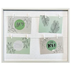 Collage 4 Pinzas 18x13 Cm Madera